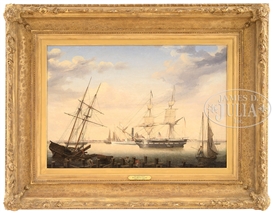 NEW BEDFORD HARBOR by Fitz Hugh Lane